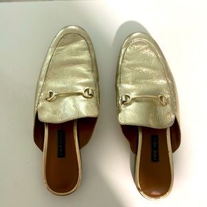 Nine West gold mules
